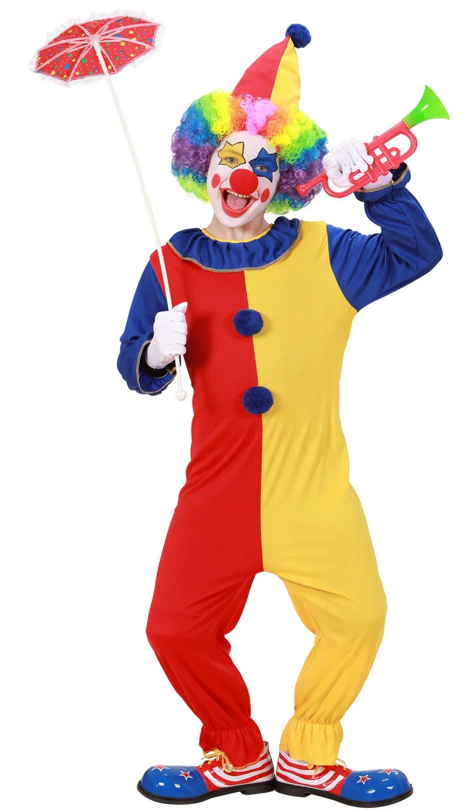 Disfraz de Payaso Amarillo y Rojo para Niño Payaso Widmann